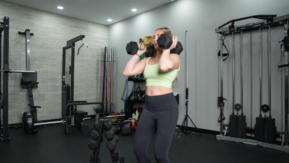 CAP Barbell dumbbells with shoulder press