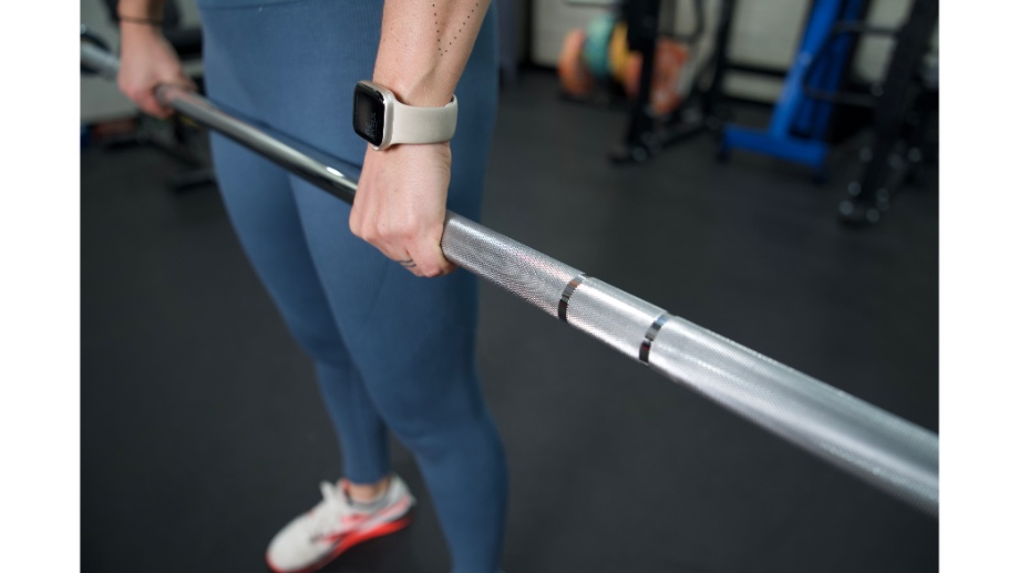 person using Major Fitness Home Gym Barbell